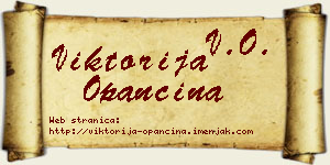 Viktorija Opančina vizit kartica
